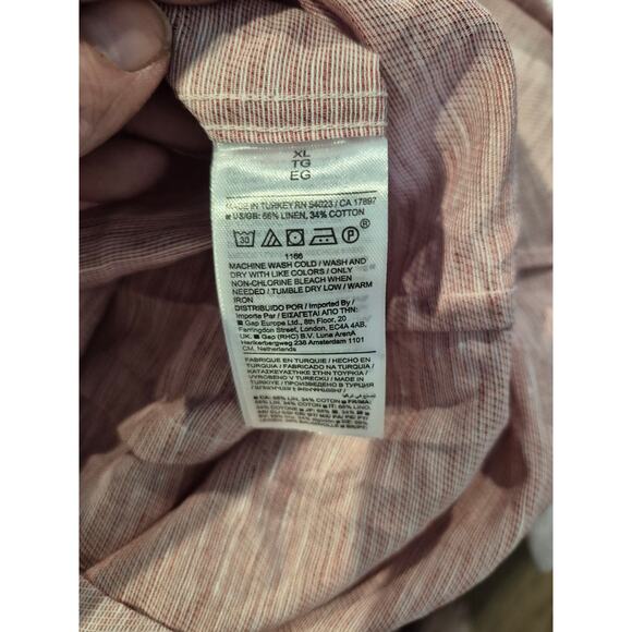 Banana Republic Men’s XL Long Sleeve Button Down Dress Shirt Light Pink - Picture 6 of 11